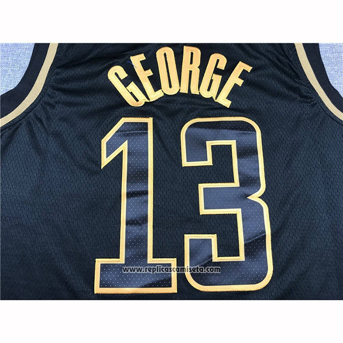 Camiseta Golden Edition Los Angeles Clippers Paul George #13 Negro